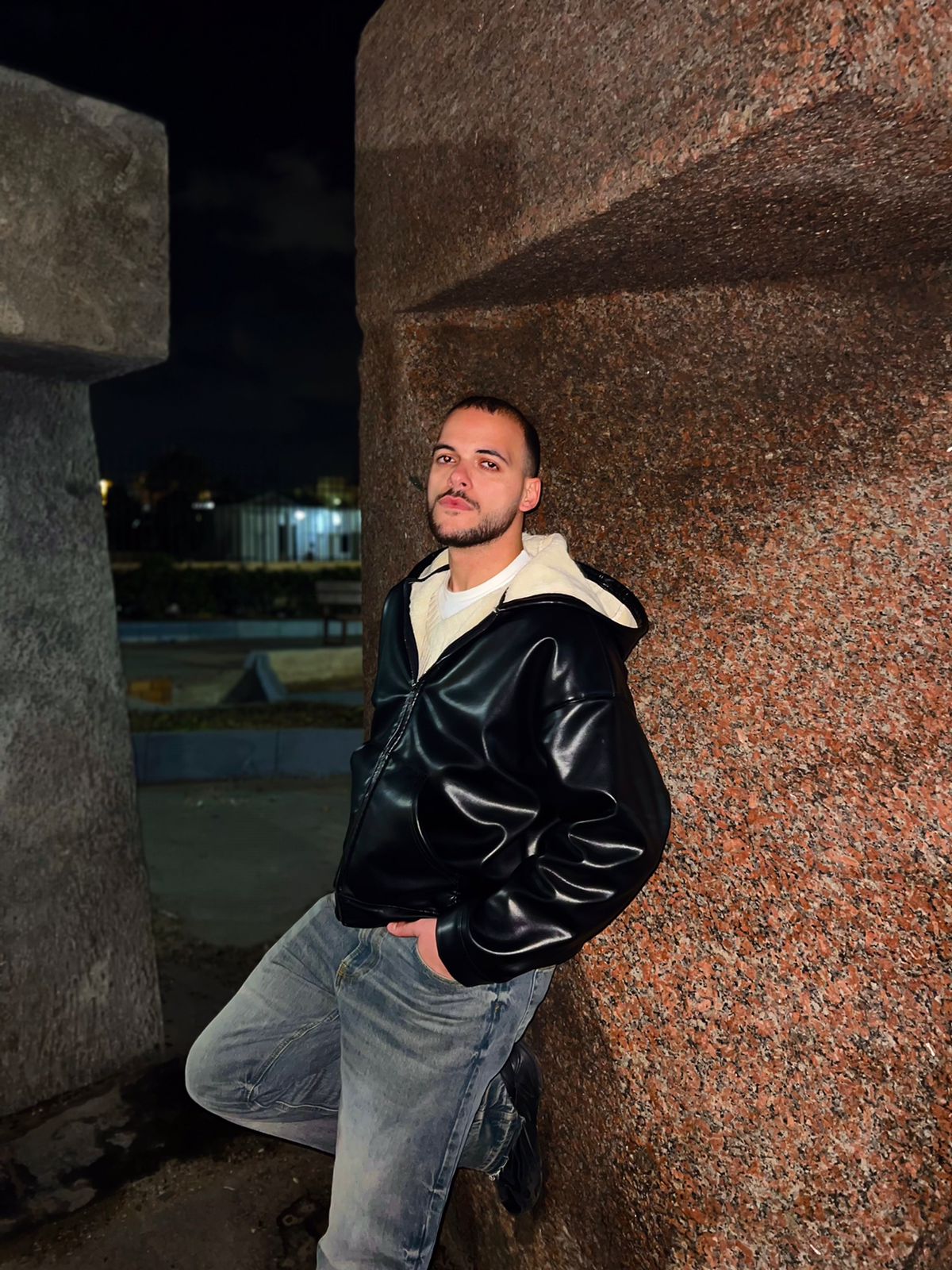 Hooded Leather Jacket